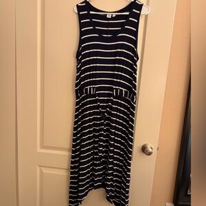 GAP Navy and White Striped Dress